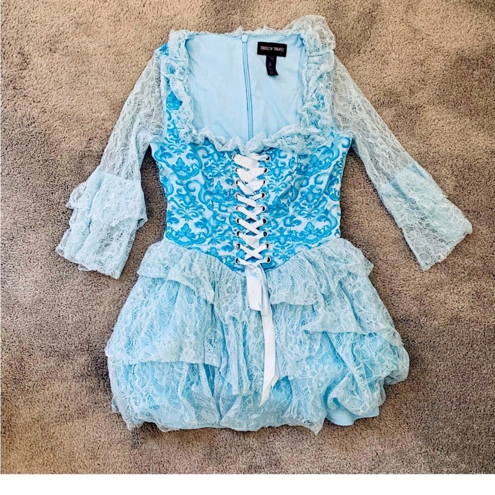Dolls Kill Trickz N’ Treatz Blue Marie Antoinette Costume dress